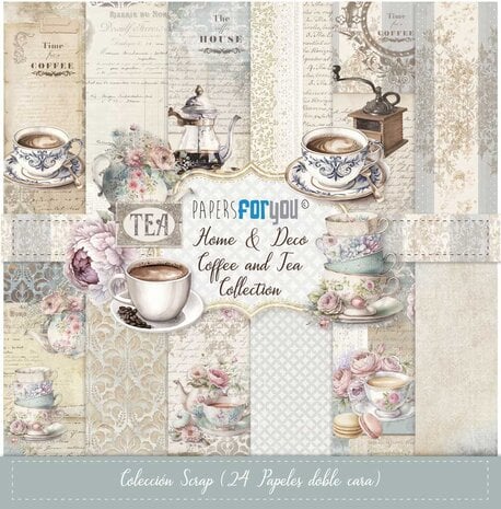 papers for you – home & deco coffee and tea collection – 15 x 15cm paperpad