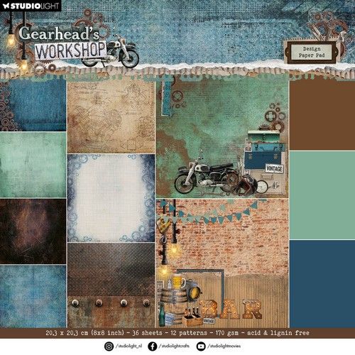 Studio Light Design Paper Pad Backgrounds Gearhead’s Workshop nr.186 SL-GW-DPP186