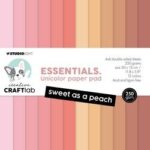 Studio Light Unicolor paper pad Sweet as a peach Essentials nr.190 - CraftLab