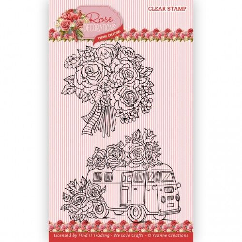 Clear Stamps – Yvonne Creations – Rose Decorations – Suitcase