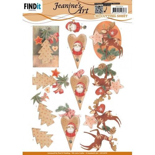 3D Cutting Sheets – Jeanine’s Art – Orange Christmas