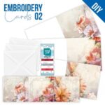 Stitch and Do Cards - Red Flowers