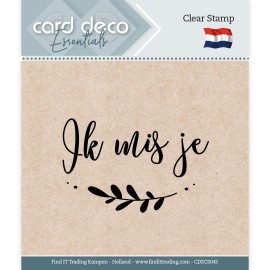 **EUROKNALLER** Card Deco Essentials – Mini Clear Stamps – Ik mis je