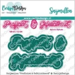 carlijn design - proficiat & gefeliciteerd snijmallen - CDSN-0252