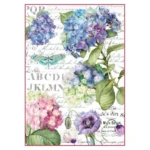 Rice Paper A4 Hortensia & Dragonfly - Stamperia