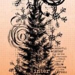 Studio Light Clear Stamp Winter pine tree Grunge Coll. nr.678 SL-GR-STAMP678