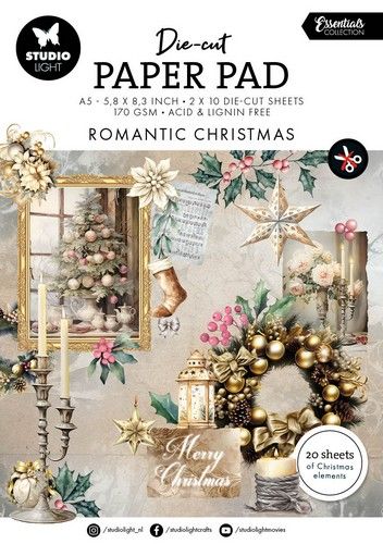 Studio Light Die-cut Paper Pad Romantic Christmas Essentials nr.201 SL-ES-DCPP201