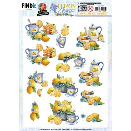 3D Push Out – Yvonne Creations – Lemon Breeze – Lemon Tea