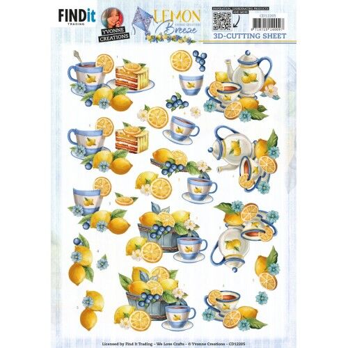 3D Cutting Sheets – Yvonne Creations – Lemon Breeze – Lemon Tea