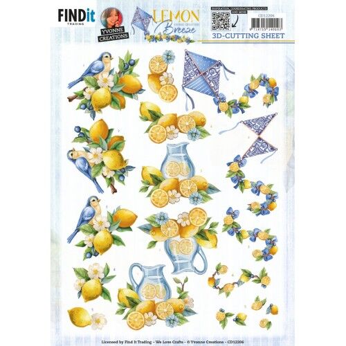 3D Cutting Sheets – Yvonne Creations – Lemon Breeze – Lemon Bird