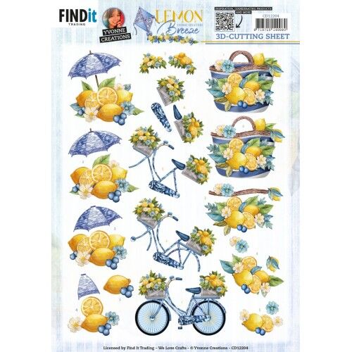 3D Cutting Sheets – Yvonne Creations – Lemon Breeze – Lemon Bike