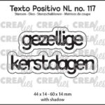 Crealies Texto Positivo gezellige kerstdagen - NL (H) POSNL117