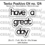 Crealies Texto Positivo have a great day - EN (H) POSEN124