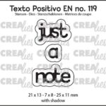 Crealies Texto Positivo just a note - EN (H) POSEN119