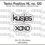 Crealies Texto Positivo kusjes xoxo - NL (H) POSNL120