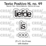 Crealies Texto Positivo liefde is â€¦ - NL (H) POSNL49