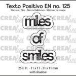 Crealies Texto Positivo miles of smiles - EN (H) POSEN125