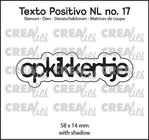 Crealies Texto Positivo opkikkertje – NL (H) POSNL17