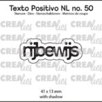 Crealies Texto Positivo rijbewijs - NL (H) POSNL50