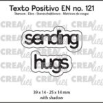 Crealies Texto Positivo sending hugs - EN (H) POSEN121