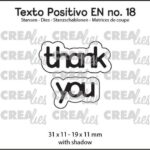 Crealies Texto Positivo thank you - EN (H) POSEN18