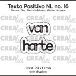 Crealies Texto Positivo van harte - NL (H) POSNL16