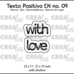 Crealies Texto Positivo with love - EN (H) POSEN09