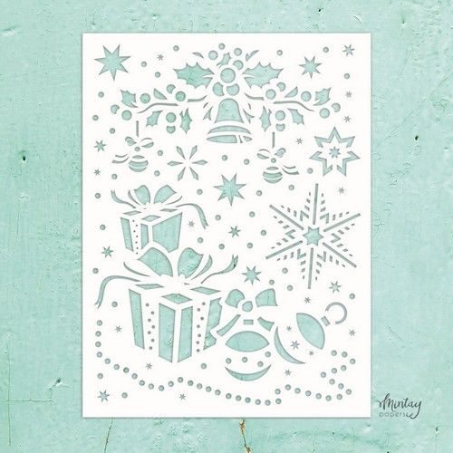 Mintay Kreativa – 6 x 8 Stencil – Christmas Mix MTK-STEN-38