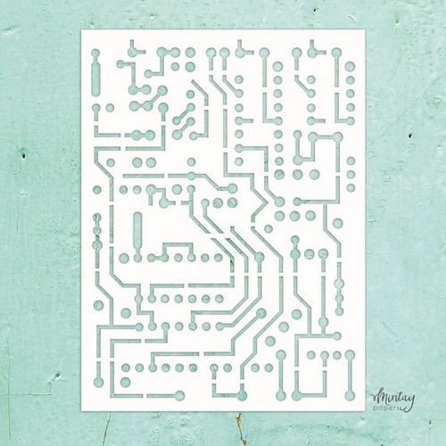 Mintay Kreativa – 6 x 8 Stencil – Circuit Board MTK-STEN-39