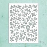 Mintay Kreativa - 6 x 8 Stencil - Holly Leaves MTK-STEN-40