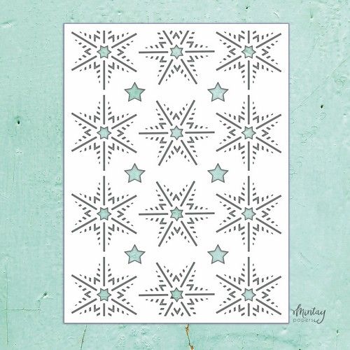 Mintay Kreativa – 6 x 8 Stencil – Snowflakes 2 MTK-STEN-42