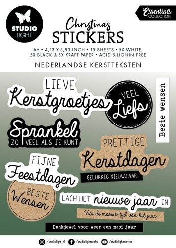 Studio Light Sticker Pad Nederlandse kerst teksten Essent. nr.22 SL-ES-STIC22