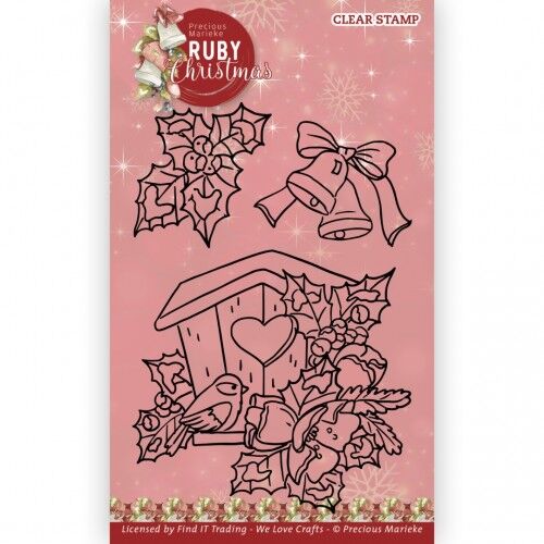 Clear Stamps – Precious Marieke – Ruby Christmas – Ruby Birdhouse