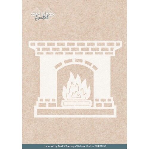 CDEST037 – Card Deco Essentials – Glowing Christmas – Fireplace – A5