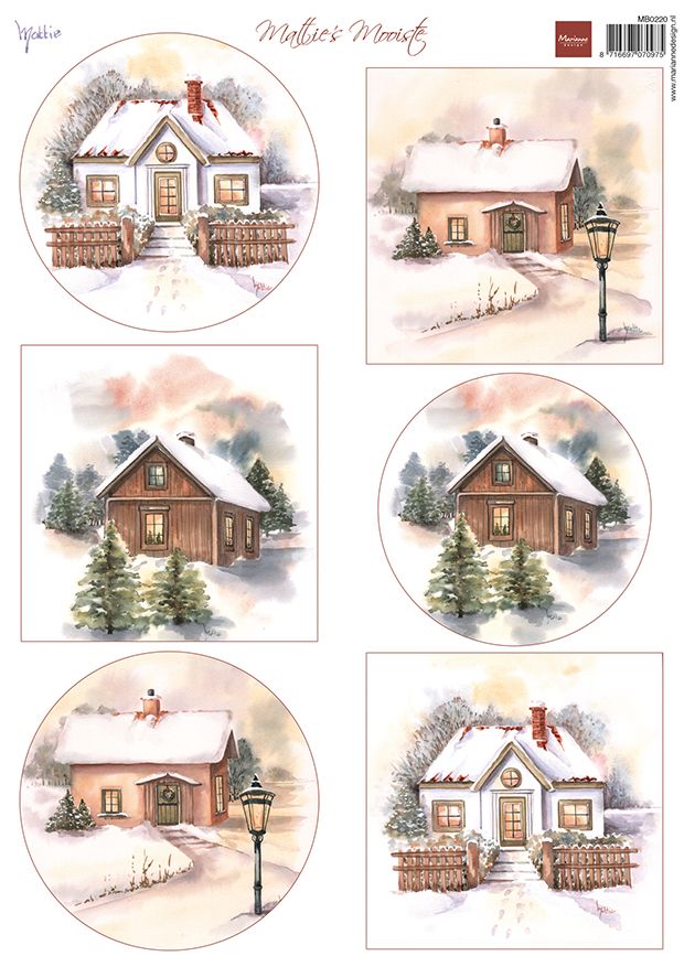 Marianne D Decoupage Mattie’s Mooiste – Winterhuisjes MB0220