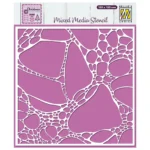 mixed media stencil - paint bubble - nellie snellen MMS4K-078