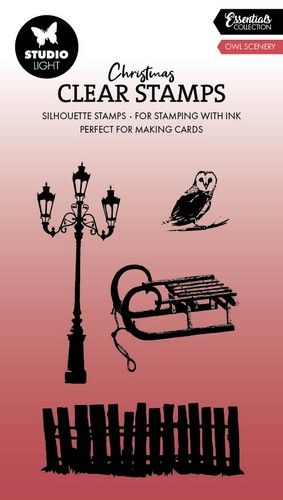 Studio Light Clear Stamp Owl scenery Essentials nr.710 SL-ES-STAMP710