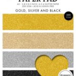 Studio Light Glitter Paper Pad Gold, silver and black Ess. nr.209 SL-ES-PP209