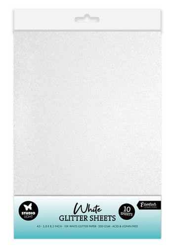 Studio Light Glitter sheets White nr.43 SL-CO-PS43