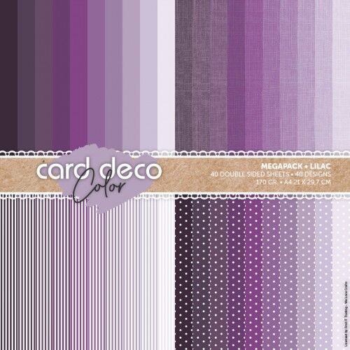 Card Deco Color Paperpack -Megapack – Lilac – A4