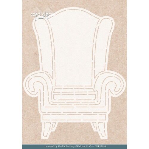 Stencil – Card Deco Essentials -Nostalgic Chair – A5