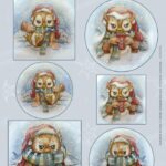 Scenery Push out Owls - Yvonne Creations