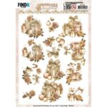 3D Push Out - Amy Design - Frosted Gold Christmas - Presents