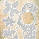 **-50%** Studio Light • Festive Nostalgia Cutting Die Poinsettias & Ice Swirl Frame