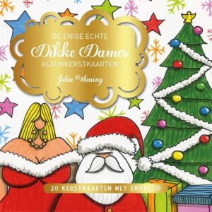 Kaarten om in te kleuren - Dikke Dames - 20st met enveloppen