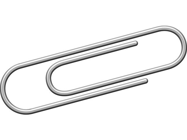 Paperclips 75mm verzinkt rond – Doos 100st