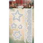 **-50%** Studio Light • Festive Nostalgia Cutting Die Borders & Stars CD903