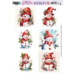 Scenery Push out - Berries Beauties - Snowmen - Square