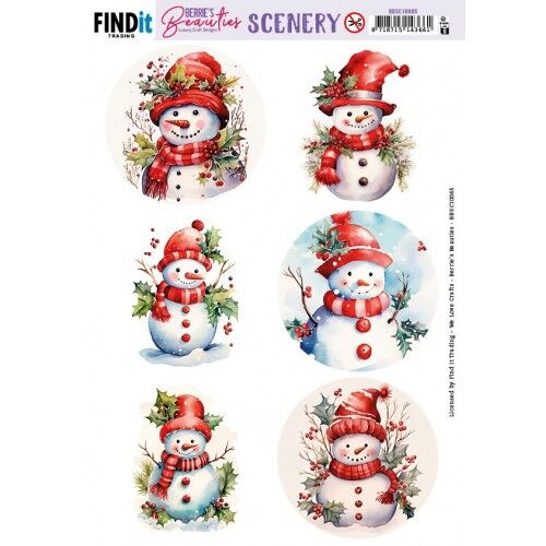 Scenery Push out – Berries Beauties – Snowmen – Round