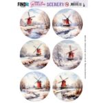 Scenery Push out - Berries Beauties - Winter Landscape - Round